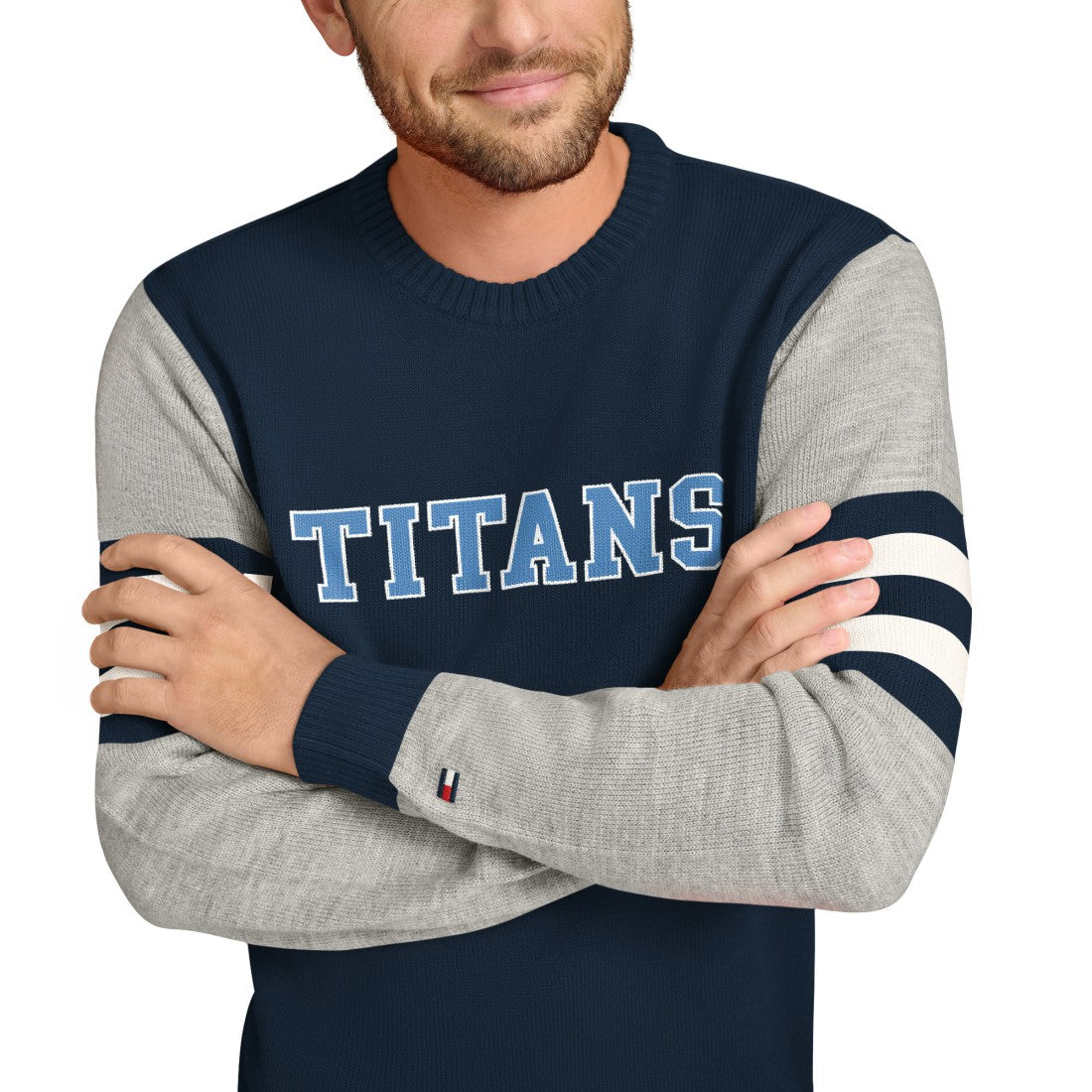 Tommy Hilfiger Acrylic Crewneck Pullover Sweater - Tennessee Titans