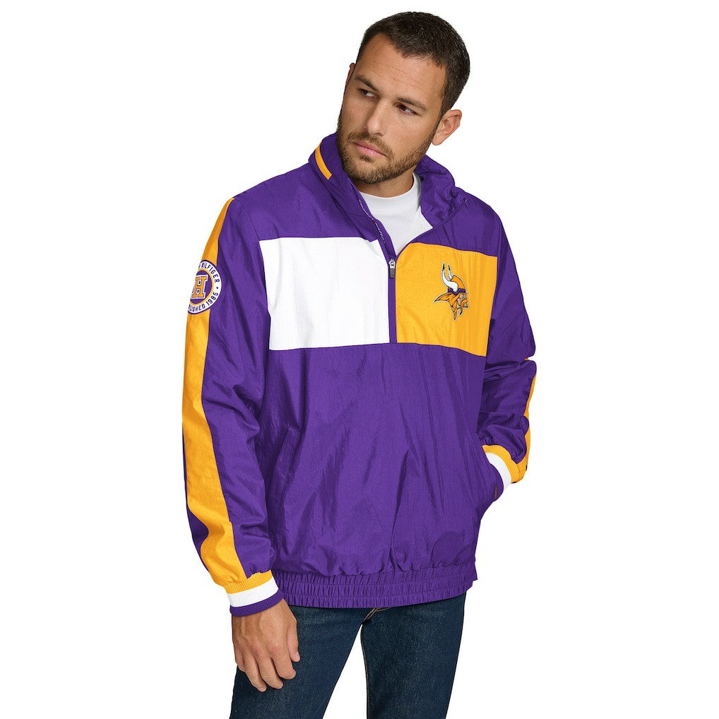 Tommy Hilfiger Gael Lightweight Half-Zip Hoodie Jacket - Minnesota Vikings