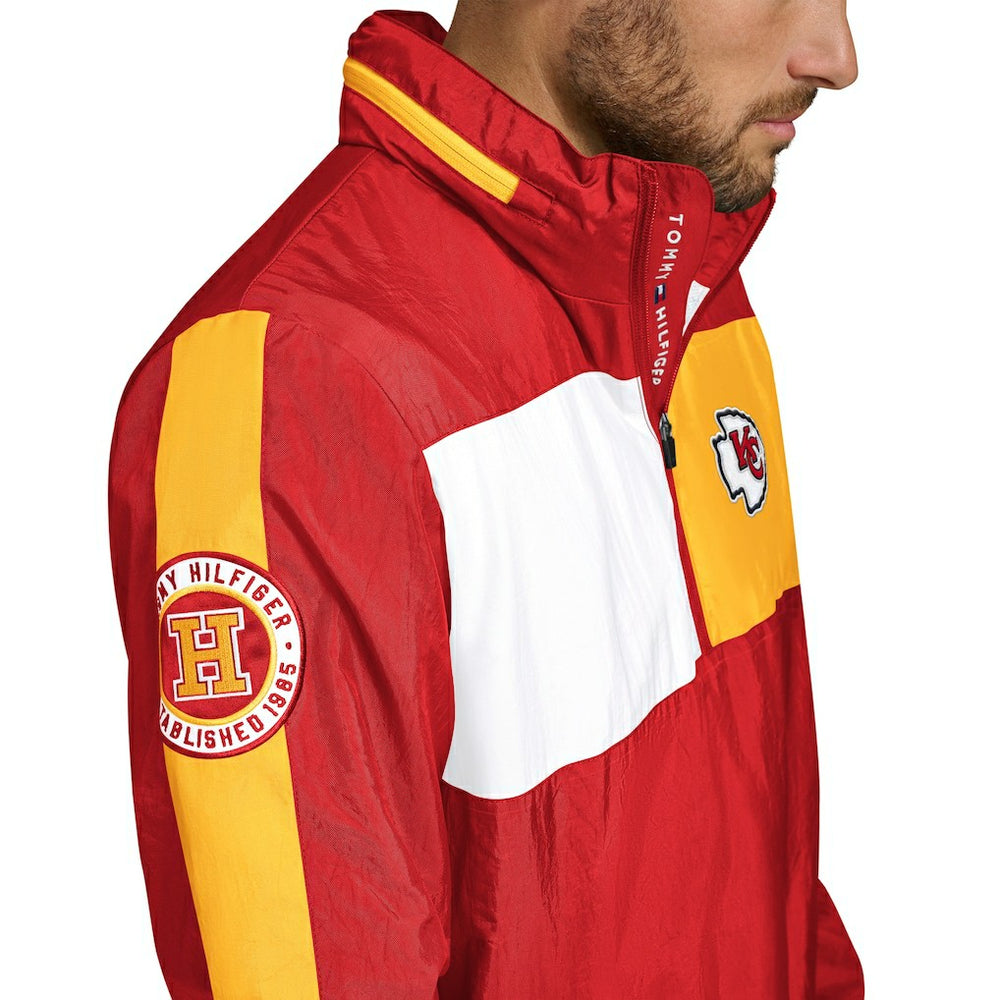 Tommy Hilfiger Gael Lightweight Half-Zip Hoodie Jacket - Kansas City Chiefs