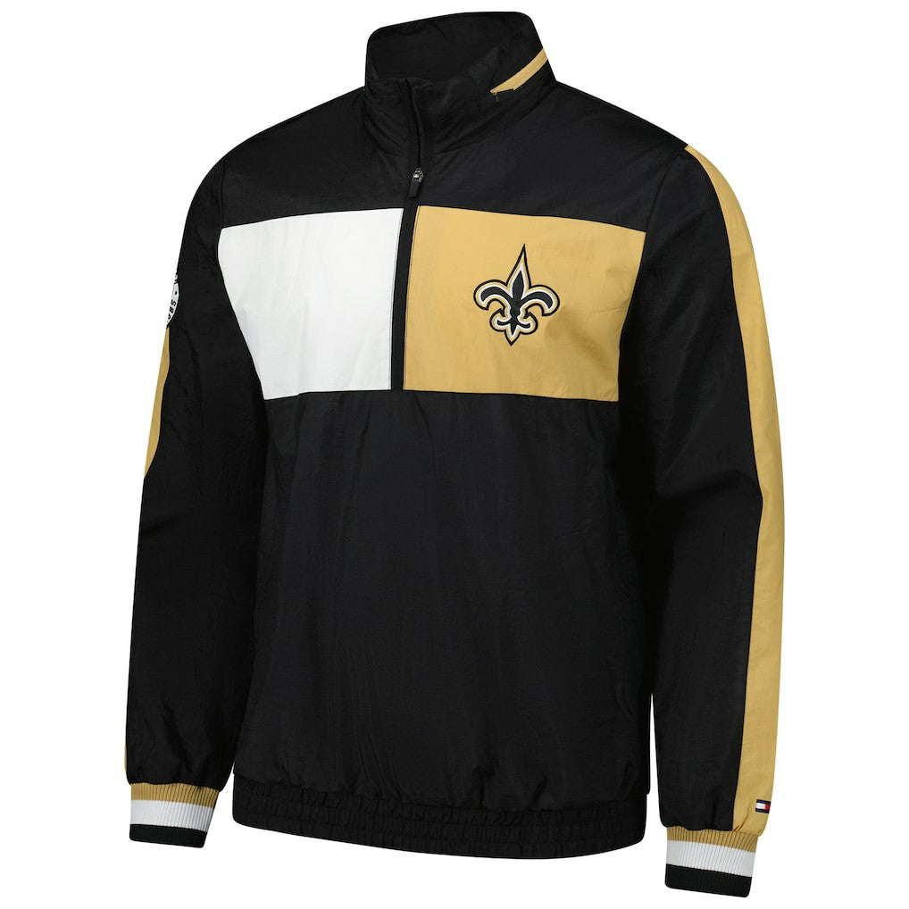 Tommy Hilfiger Gael Lightweight Half-Zip Hoodie Jacket - New Orleans Saints