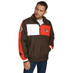 Tommy Hilfiger Gael Lightweight Half-Zip Pullover Hoodie Jacket - Cleveland Browns