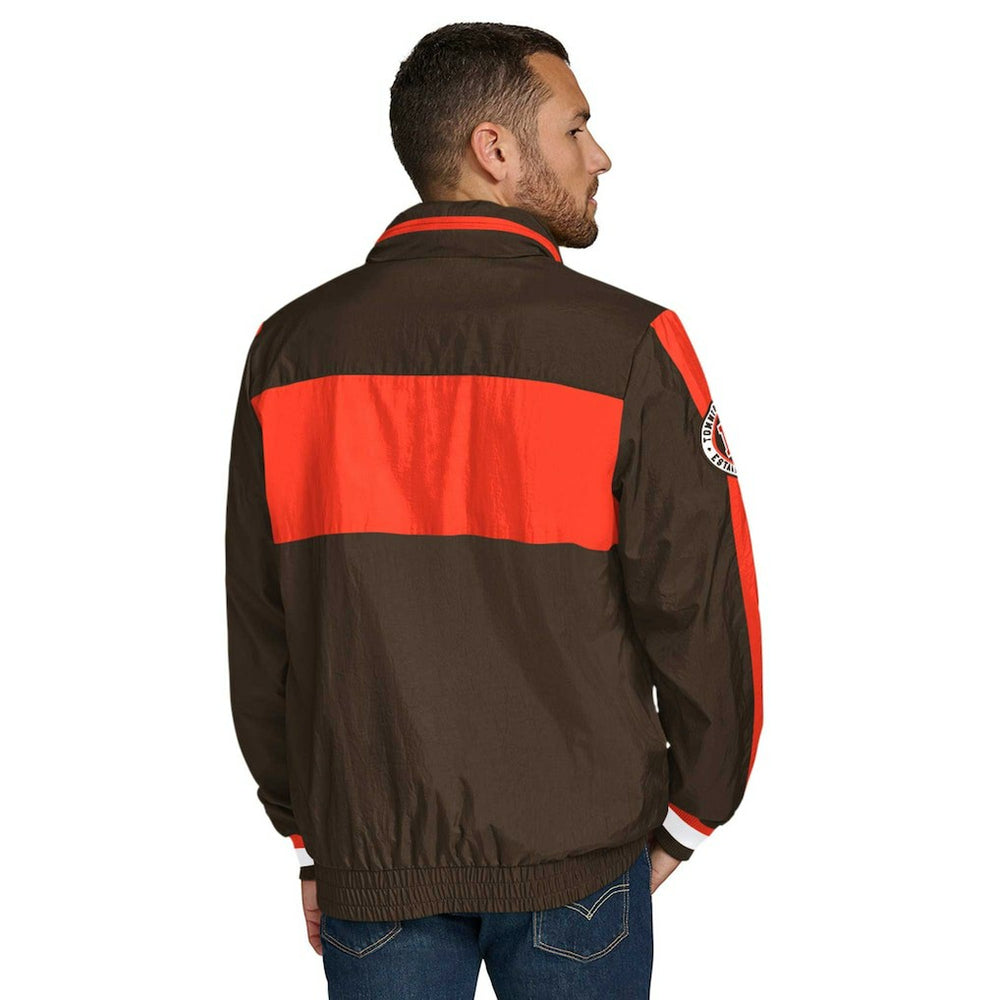 Tommy Hilfiger Gael Lightweight Half-Zip Pullover Hoodie Jacket - Cleveland Browns