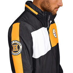 Tommy Hilfiger Gael Lightweight Half-Zip Hoodie Jacket - Pittsburgh Steelers