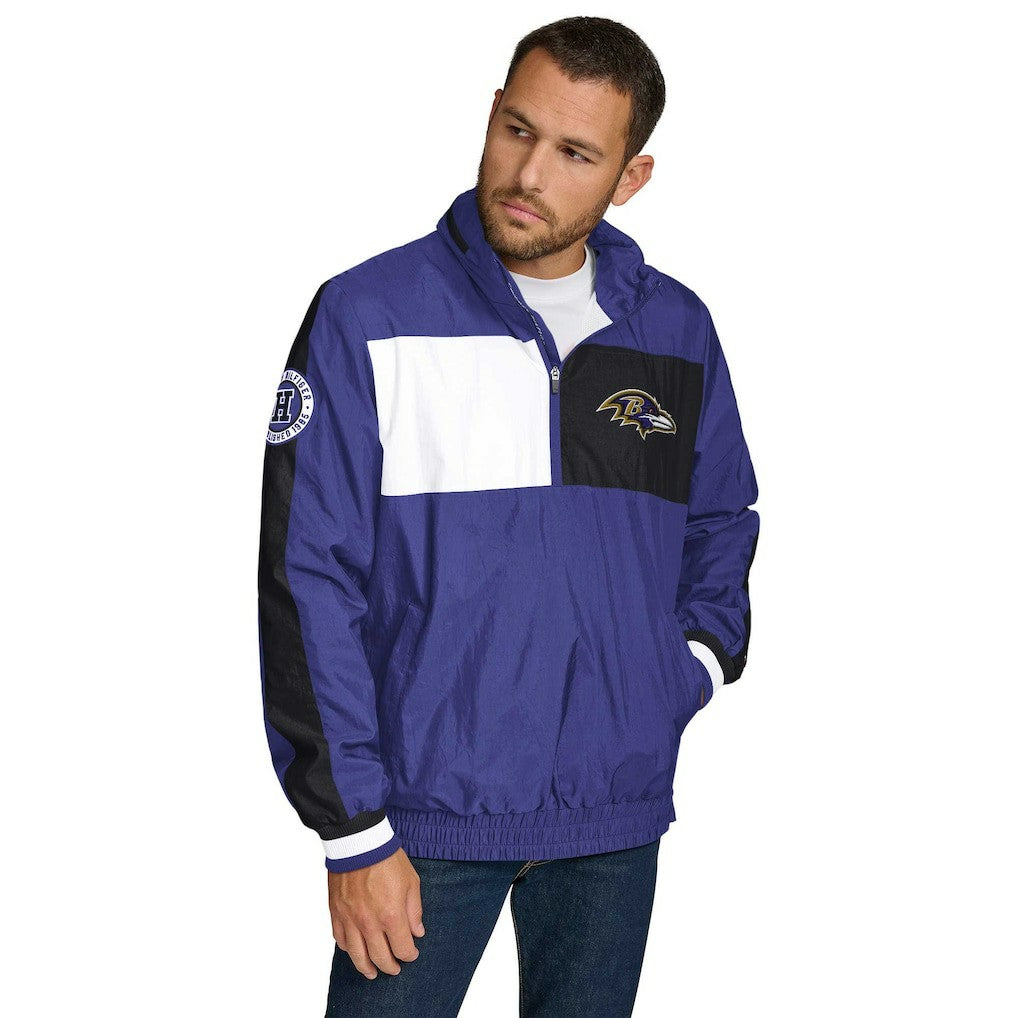 Tommy Hilfiger Gael Lightweight Half-Zip Pullover Hoodie Jacket - Baltimore Ravens