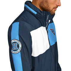 Tommy Hilfiger Gael Lightweight Half-Zip Hoodie Jacket - Tennessee Titans