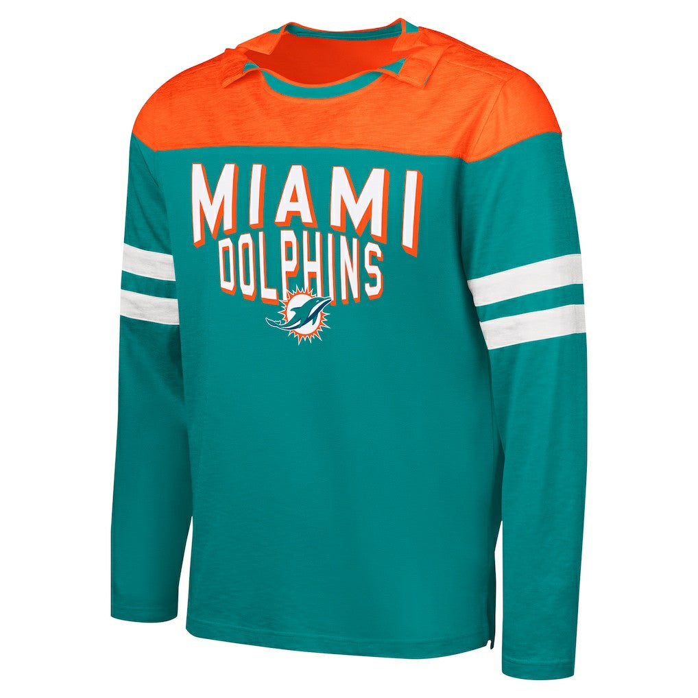 G-III Sports by Carl Banks Adaptive Hail Mary Long Sleeve T-Shirt - Miami Dolphins