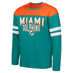 G-III Sports by Carl Banks Adaptive Hail Mary Long Sleeve T-Shirt - Miami Dolphins