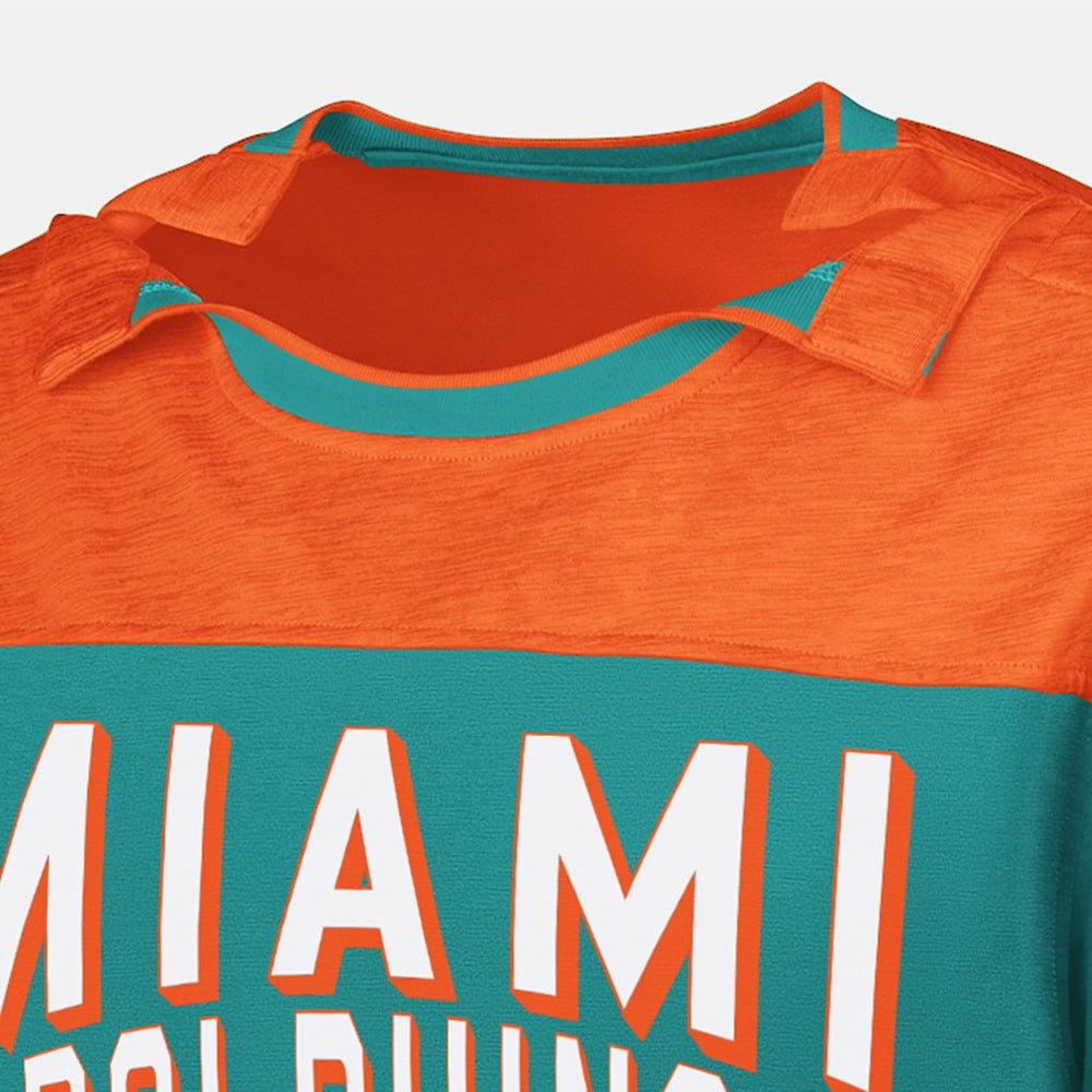 G-III Sports by Carl Banks Adaptive Hail Mary Long Sleeve T-Shirt - Miami Dolphins