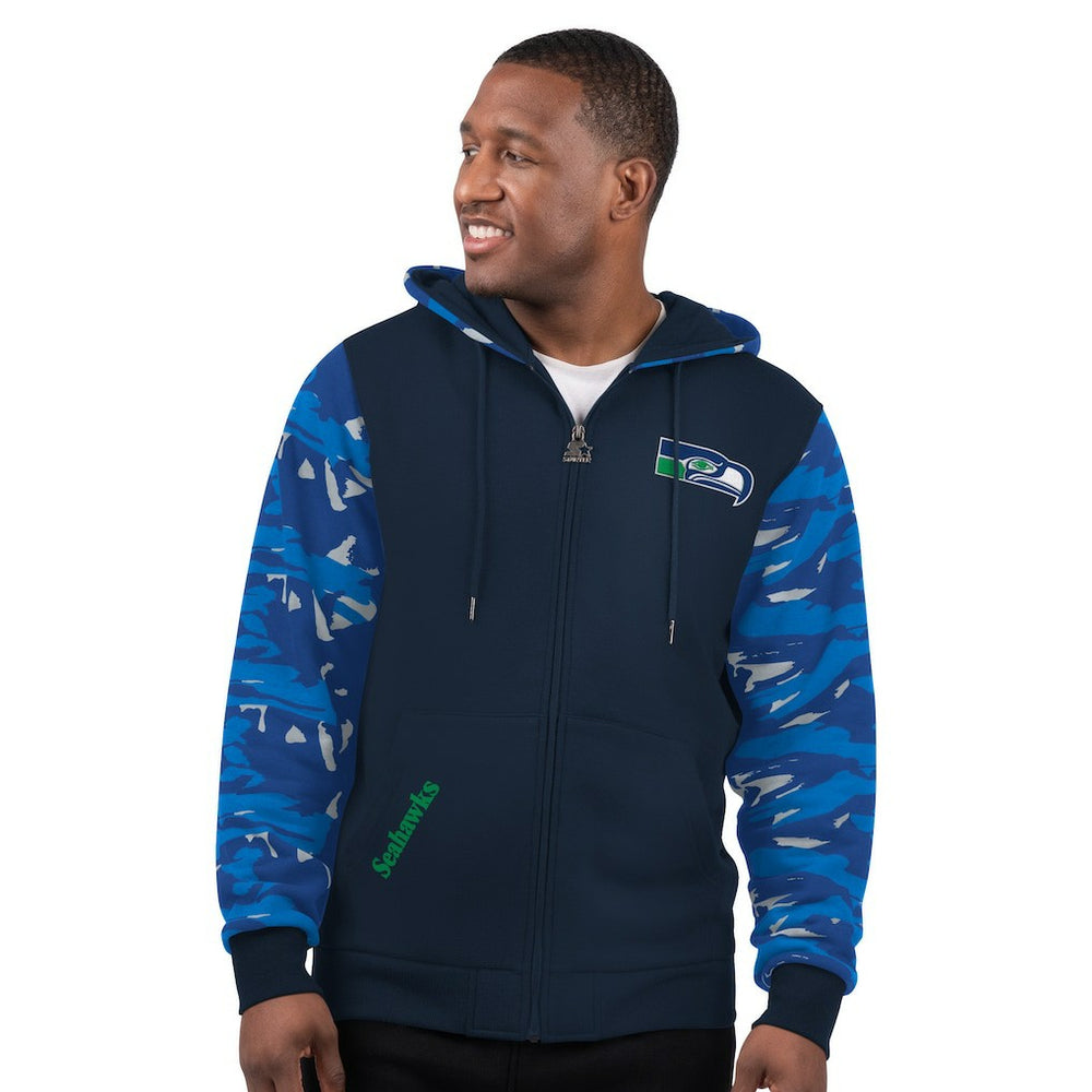 Starter Thursday Night Gridiron Vintage Logo Full-Zip Hoodie - Seattle Seahawks