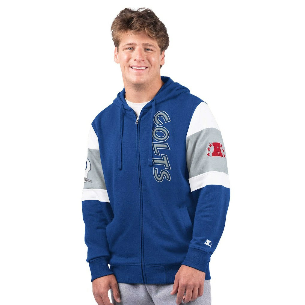 Starter Extreme Vintage Logo Full-Zip Hoodie - Indianapolis Colts