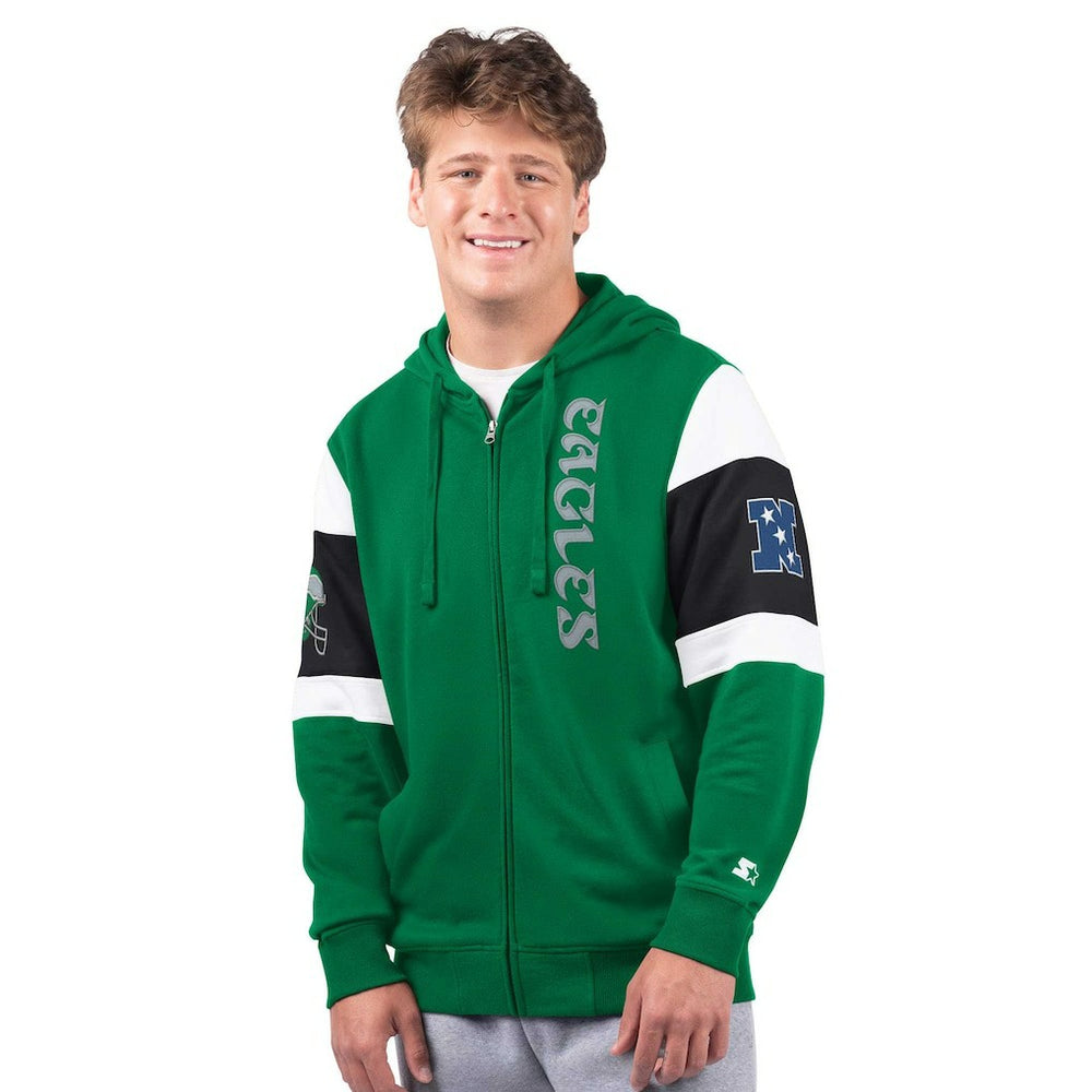 Starter Extreme Vintage Logo Full-Zip Hoodie - Philadelphia Eagles