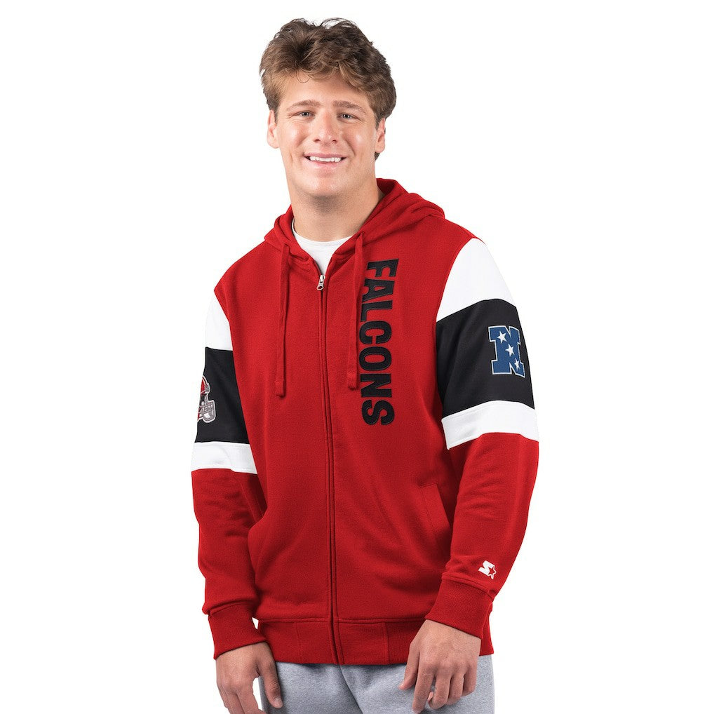 Starter Extreme Vintage Logo Full-Zip Hoodie - Atlanta Falcons