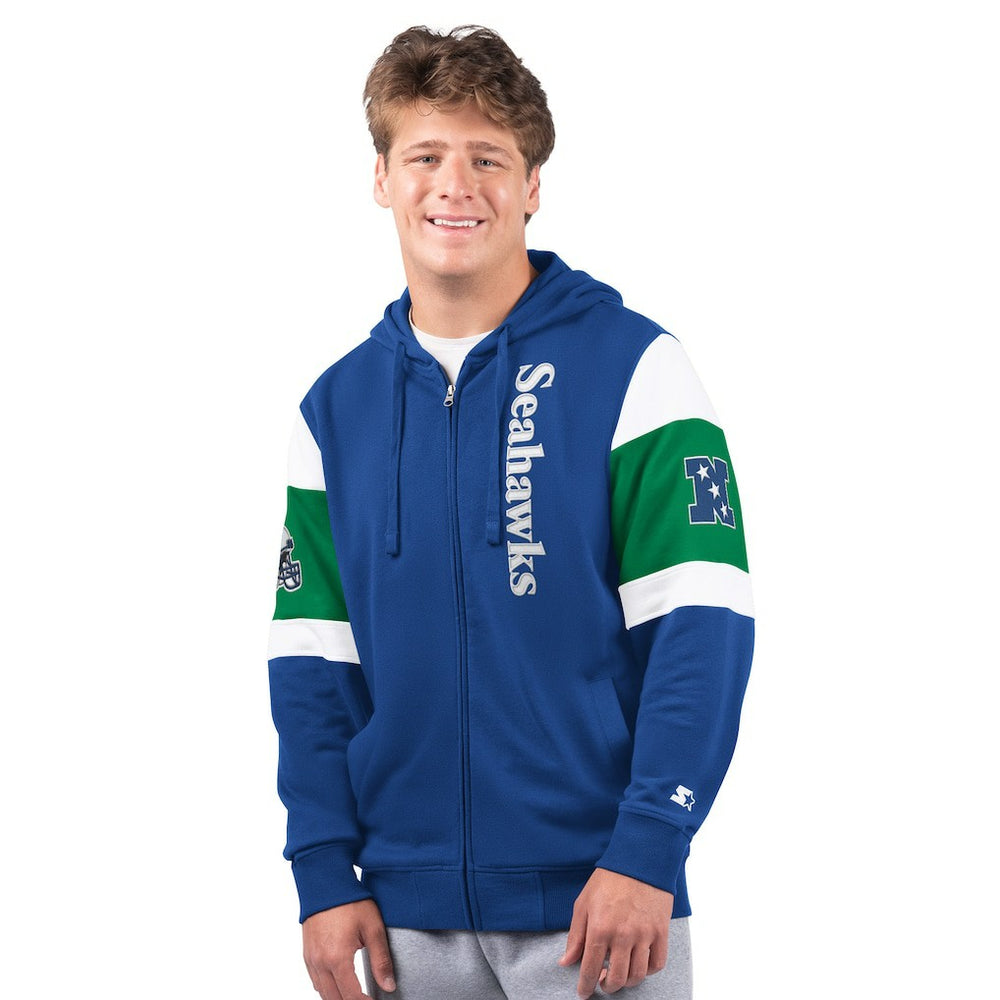 Starter Extreme Vintage Logo Full-Zip Hoodie - Seattle Seahawks