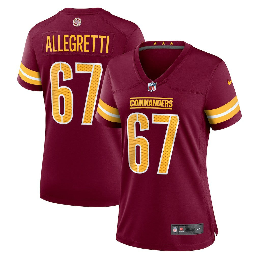 Nick Allegretti  Women's Game Jersey - Washington Commanders