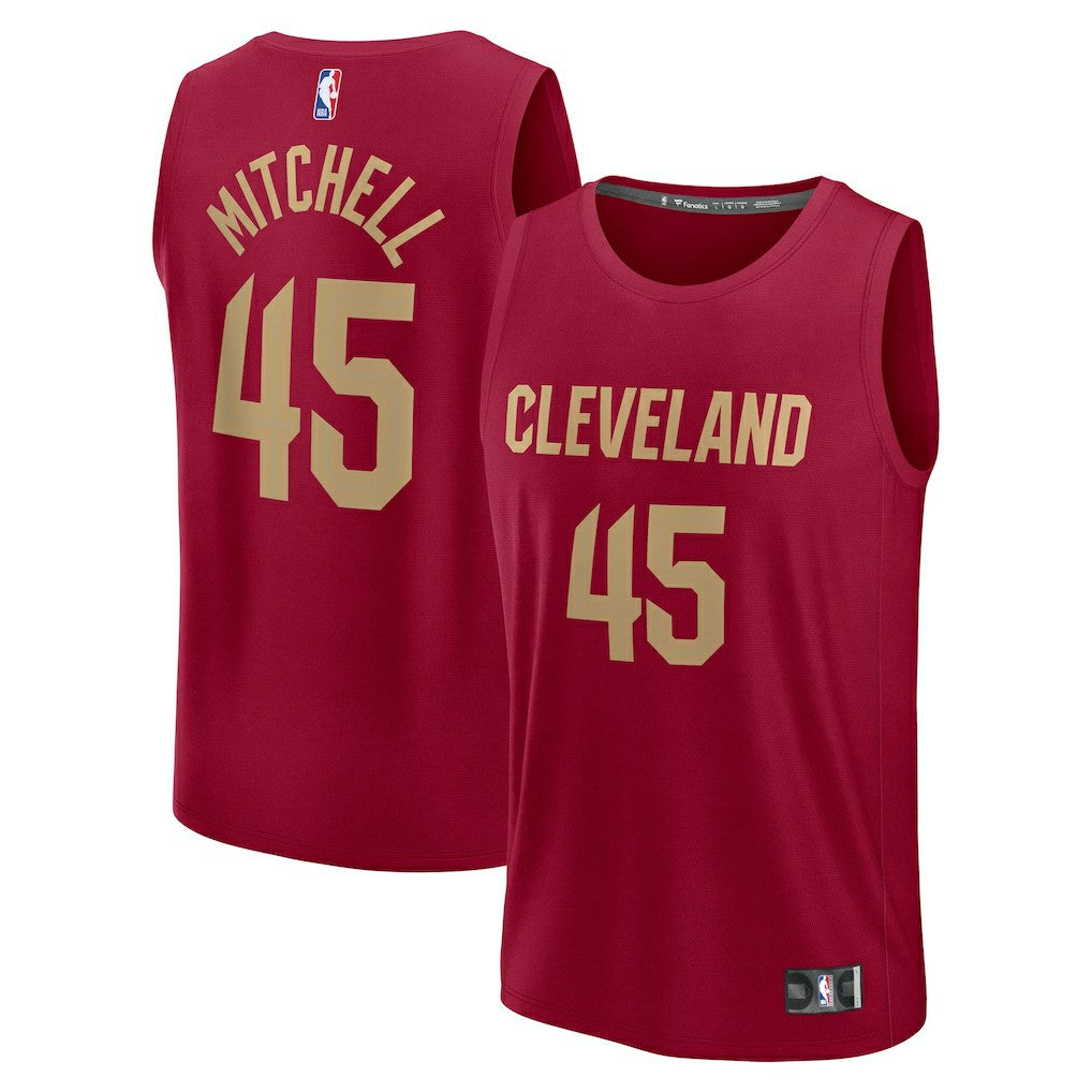 NBA Donovan Mitchell Cleveland Cavaliers Fast Break Replica Player Jersey sale