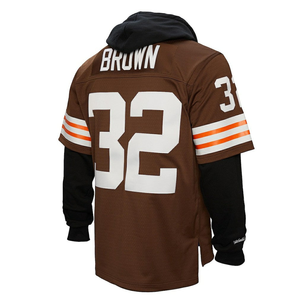 Jim Brown  Player Name & Number Hoodie Legacy Jersey - Cleveland Browns