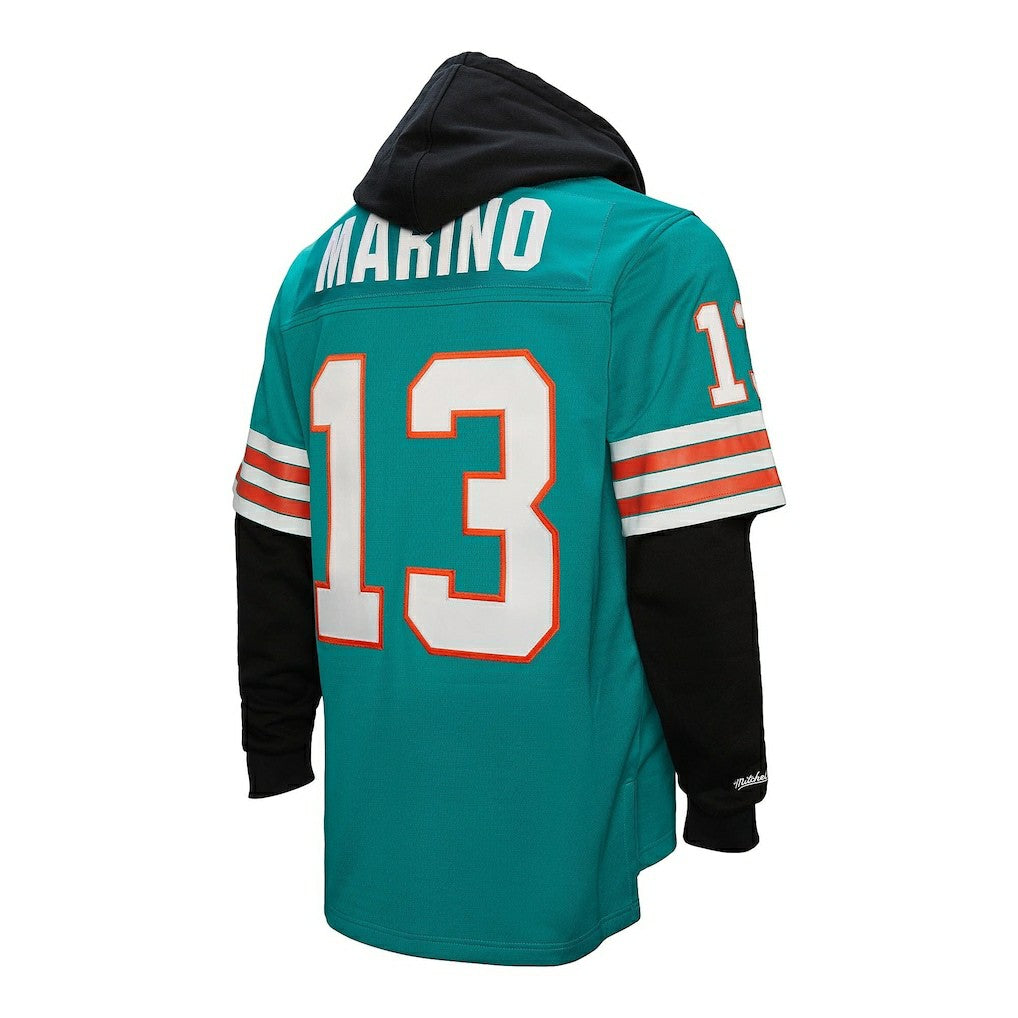 Dan Marino  Player Name & Number Hoodie Legacy Jersey - Miami Dolphins