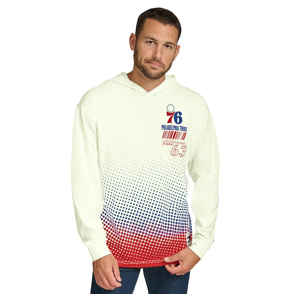 NBA Philadelphia 76ers Tommy Jeans Ben Vintage Applique Long Sleeve Hoodie T-Shirt