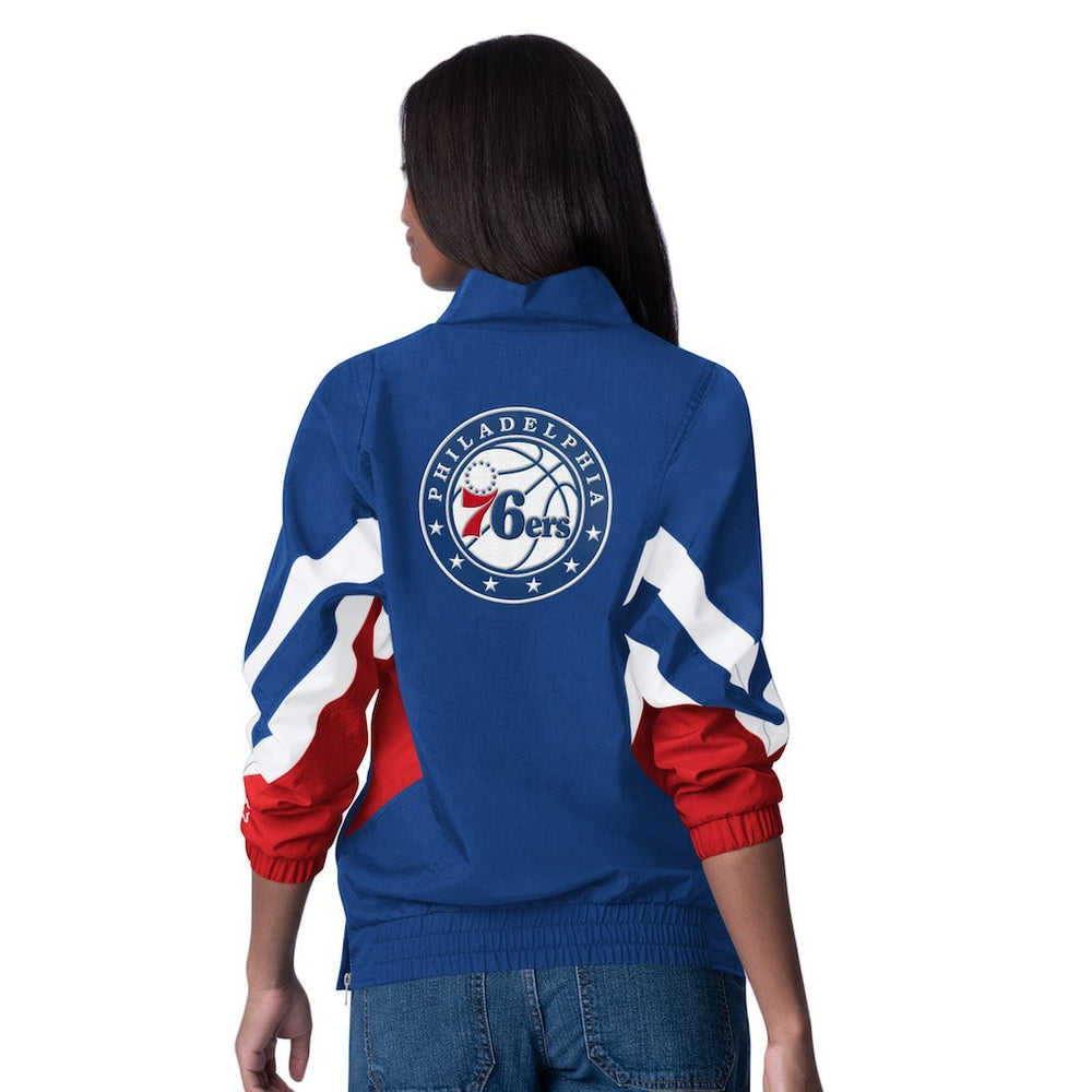 NBA Philadelphia 76ers Starter Women's Renegade Oxford Half-Zip Jacket
