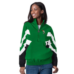NBA Boston Celtics Starter Women's Renegade Oxford Half-Zip Jacket