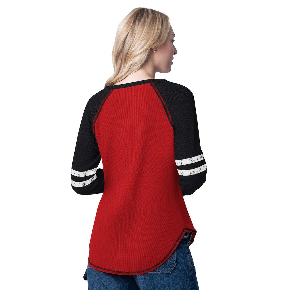 NBA Chicago Bulls G-III 4Her by Carl Banks Women's Winner Waffle Knit Thermal Long Sleeve Tri-Blend T-Shirt sale