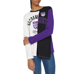 NBA Sacramento Kings Tommy Jeans Women's Amelia Color Blocked Long Sleeve T-Shirt