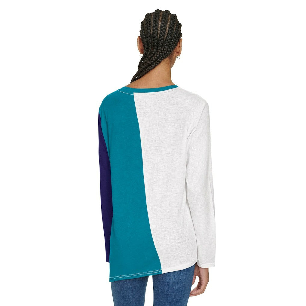 NBA Charlotte Hornets Tommy Jeans Women's Amelia Color Blocked Long Sleeve T-Shirt