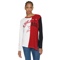 NBA Chicago Bulls Tommy Jeans Women's Amelia Color Blocked Long Sleeve T-Shirt sale