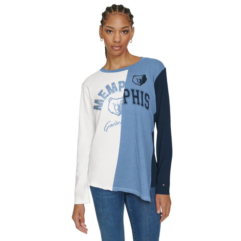 NBA Memphis Grizzlies Tommy Jeans Women's Amelia Color Blocked Long Sleeve T-Shirt