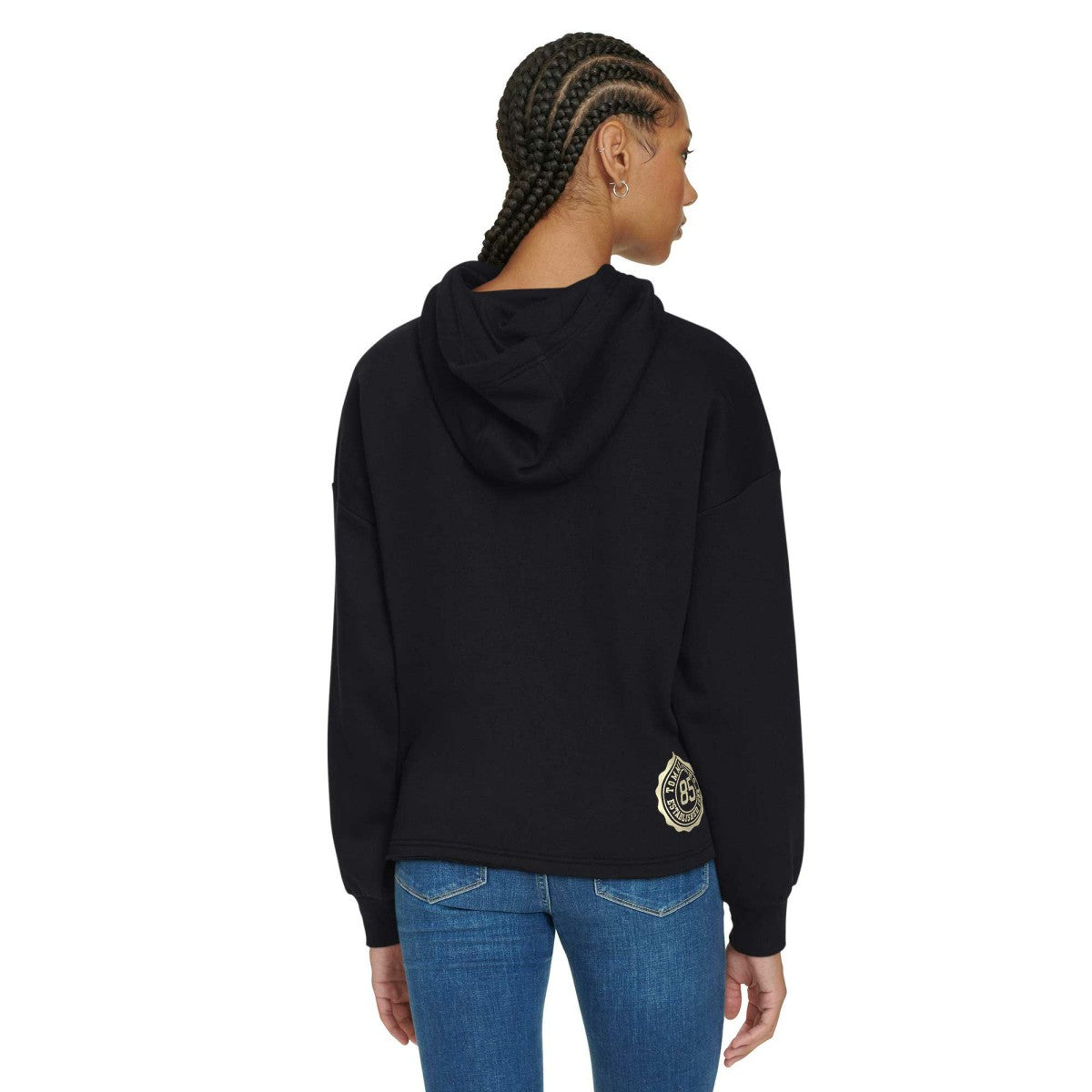 NBA Milwaukee Bucks Tommy Jeans Women's Stella Cropped Pullover Hoodie
