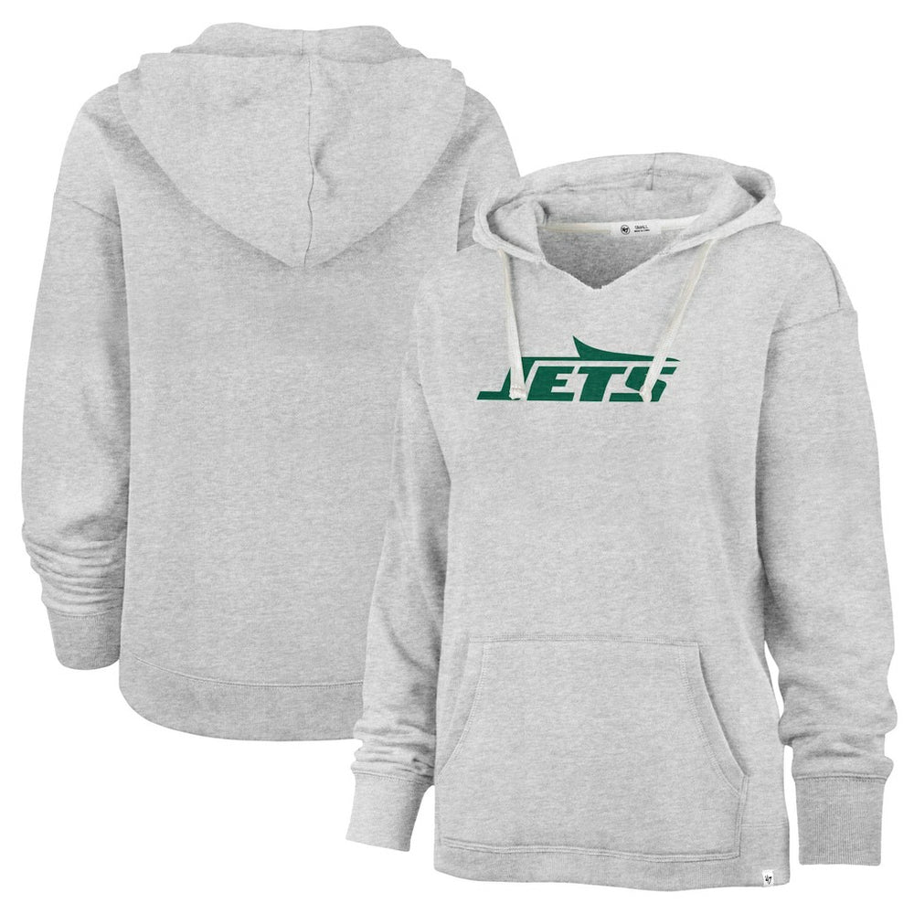 '47 Women's Premier Kennedy V-Neck Pullover Hoodie - New York Jets