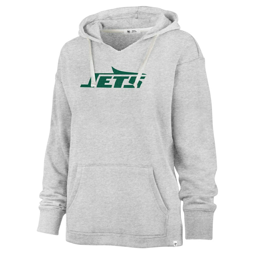 '47 Women's Premier Kennedy V-Neck Pullover Hoodie - New York Jets