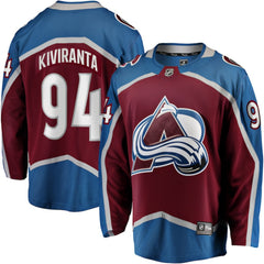 NHL Maroon Joel Kiviranta Colorado Avalanche Fanatics Home Premier Breakaway Player Jersey