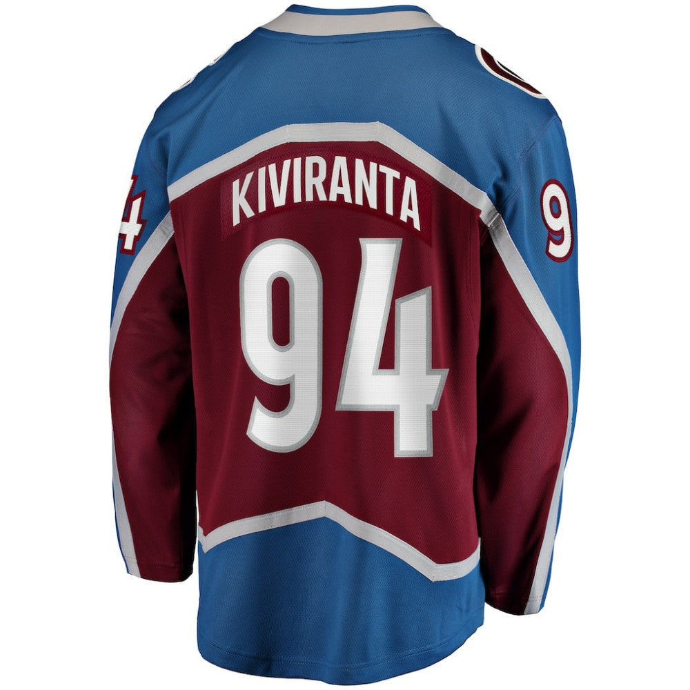 NHL Maroon Joel Kiviranta Colorado Avalanche Fanatics Home Premier Breakaway Player Jersey
