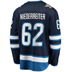 NHL Navy Nino Niederreiter Winnipeg Jets Fanatics Home Premier Breakaway Player Jersey