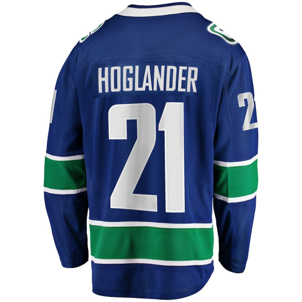 NHL Blue Nils Hoglander Vancouver Canucks Fanatics Home Premier Breakaway Player Jersey