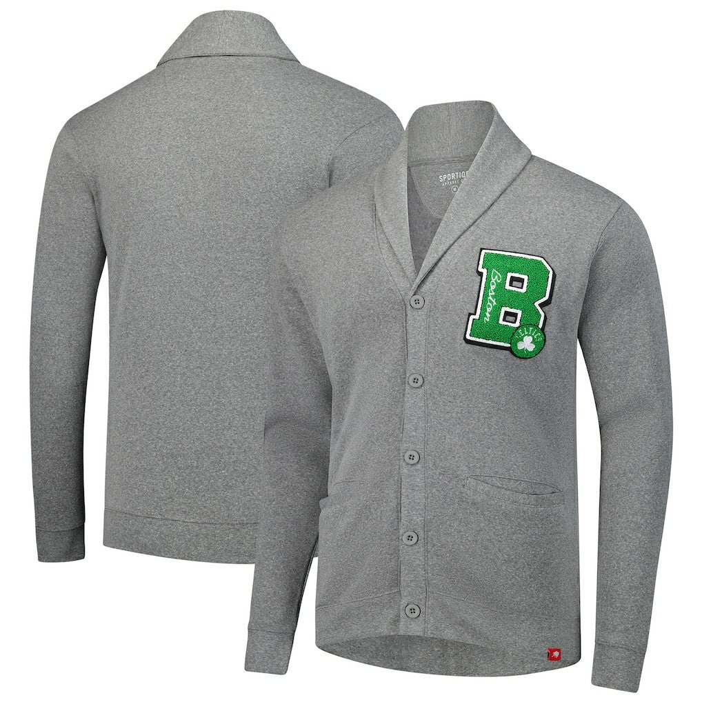 NBA Boston Celtics Sportiqe Unisex Henshaw Full-Button Cardigan Sweater