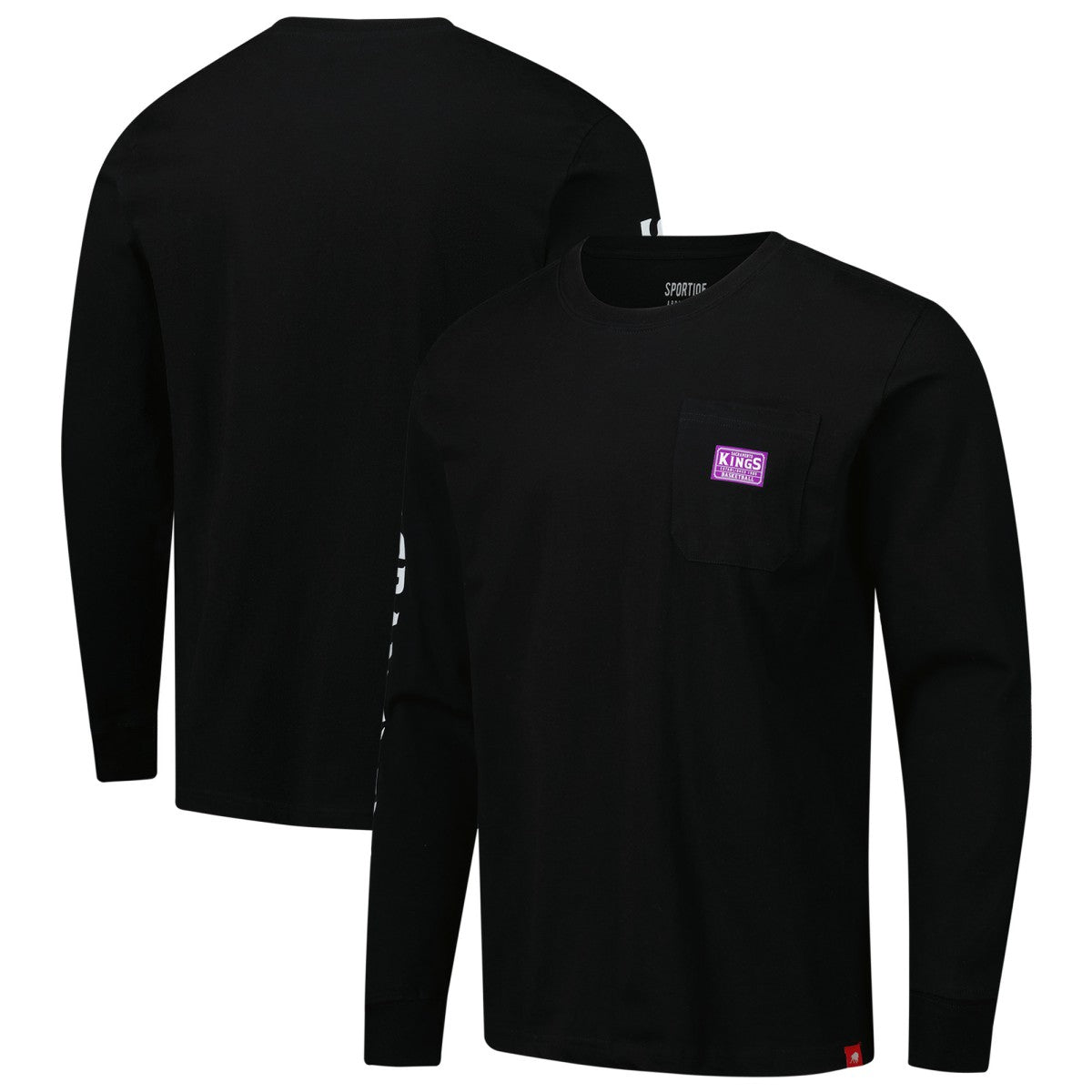 NBA Sacramento Kings Sportiqe Unisex Wales Heavyweight Pocket Long Sleeve T-Shirt