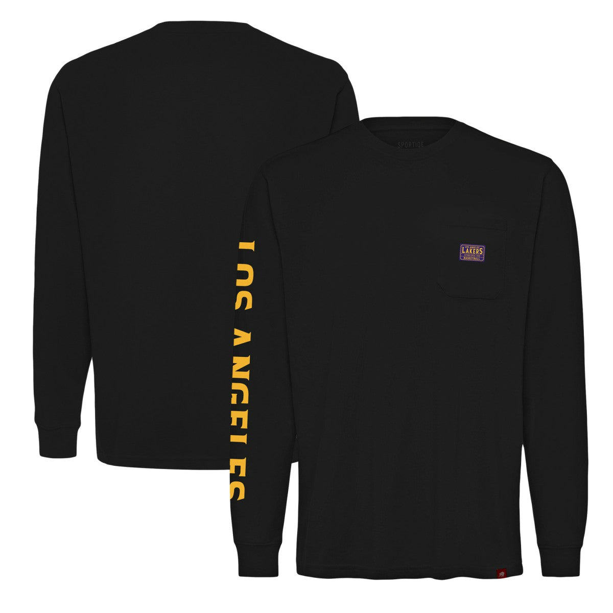 NBA Los Angeles Lakers Sportiqe Unisex Wales Heavyweight Pocket Long Sleeve T-Shirt