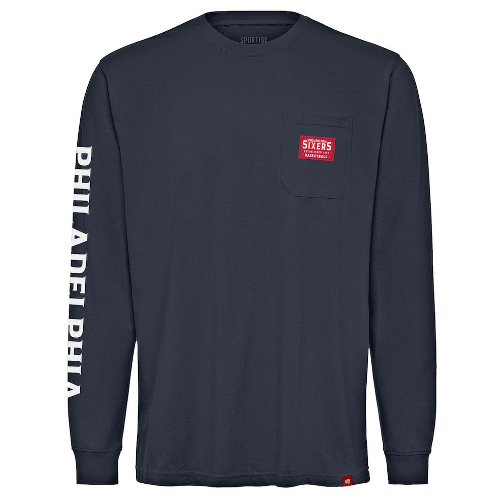 NBA Philadelphia 76ers Sportiqe Unisex Wales Heavyweight Pocket Long Sleeve T-Shirt