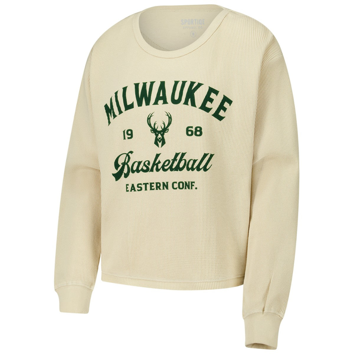 NBA Milwaukee Bucks Sportiqe Unisex High Country Collection Cullen Waffle Knit Long Sleeve T-Shirt