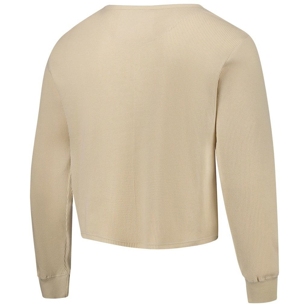 NBA Golden State Warriors Sportiqe Unisex High Country Collection Cullen Cropped Waffle Knit Long Sleeve T-Shirt sale