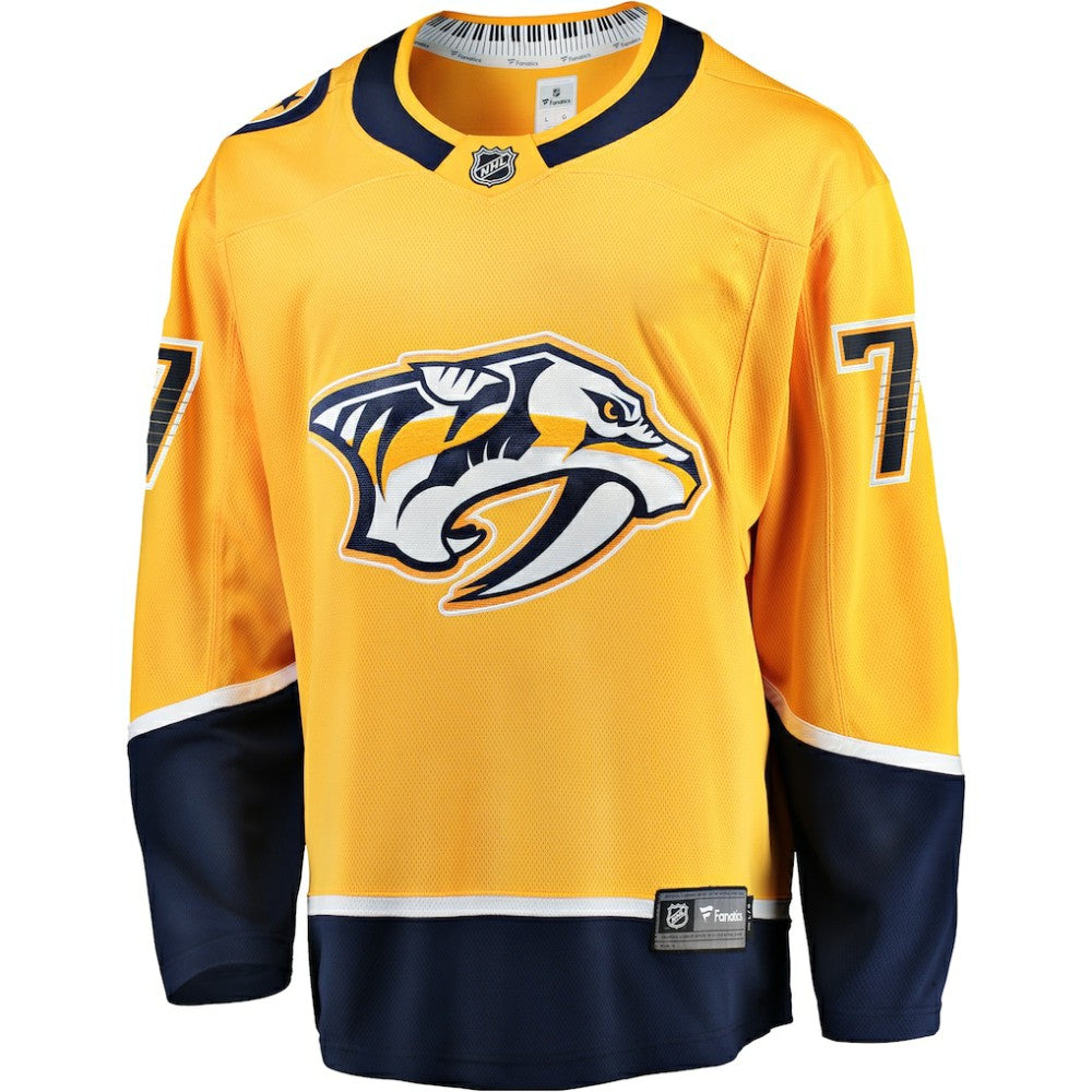 NHL Gold Luke Evangelista Nashville Predators Fanatics Premier Breakaway Player Jersey