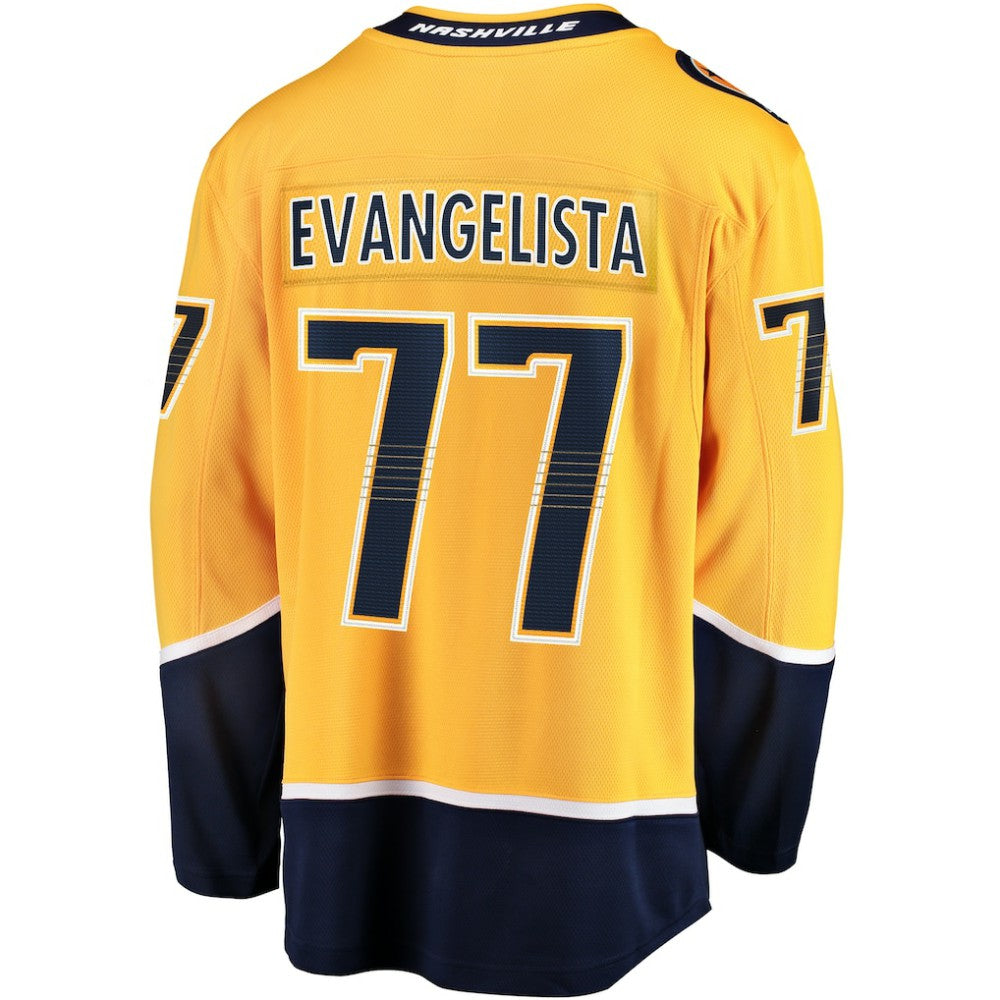 NHL Gold Luke Evangelista Nashville Predators Fanatics Premier Breakaway Player Jersey