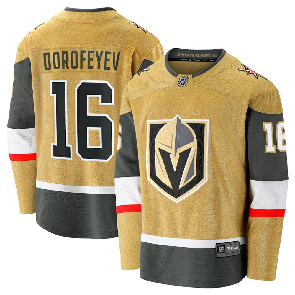 NHL Gold Pavel Dorofeyev Vegas Golden Knights Fanatics Premier Breakaway Player Jersey