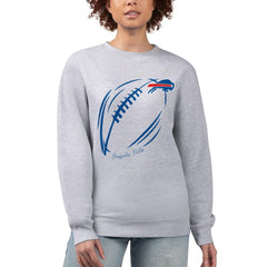 G-III 4Her by Carl Banks Women's Football Logo Graphic Fleece Tri-Blend Pullover Sweatshirt - Buffalo Bills