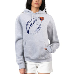 G-III 4Her by Carl Banks Women's Football Logo Fleece Tri-Blend Pullover Hoodie - Chicago Bears