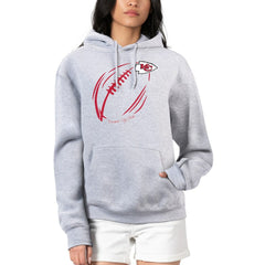 G-III 4Her by Carl Banks Women's Football Logo Fleece Tri-Blend Pullover Hoodie - Kansas City Chiefs