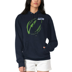 G-III 4Her by Carl Banks Women's Football Logo Fleece Tri-Blend Pullover Hoodie - Seattle Seahawks
