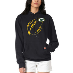 G-III 4Her by Carl Banks Women's Football Logo Fleece Tri-Blend Pullover Hoodie - Green Bay Packers